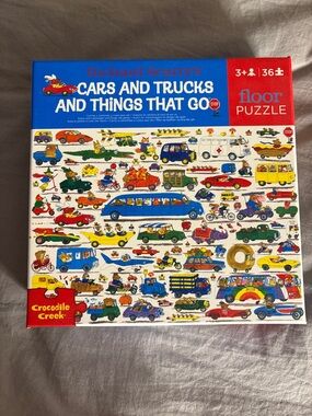Richard Scarry's Cars and Trucks and Things That Go Floor Puzzle - 3+ 36pcs